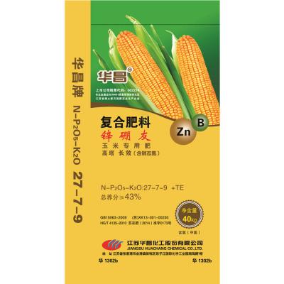 江苏华昌牌  锌硼友 玉米专用肥43%（27-7-9CL）